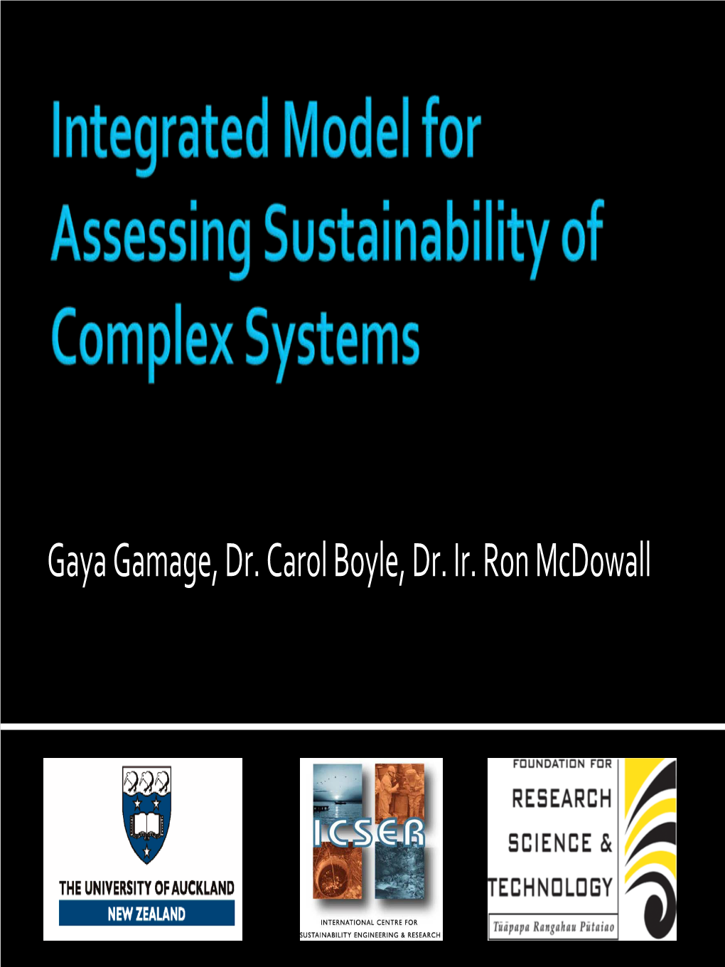 Integrated Model for Assessing Sustainability of Complex Systems