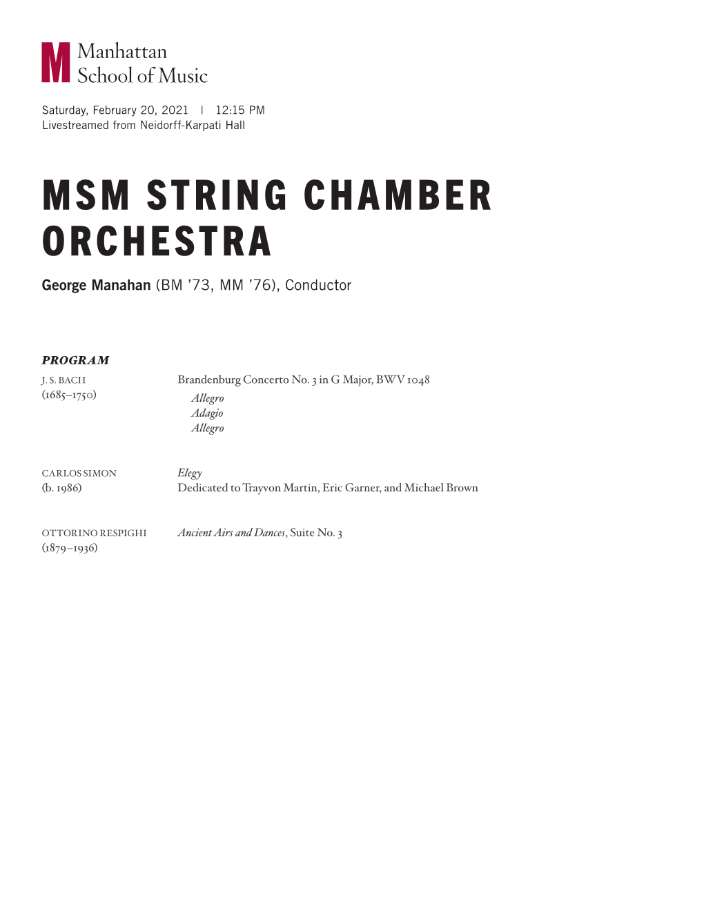 Msm String Chamber Orchestra