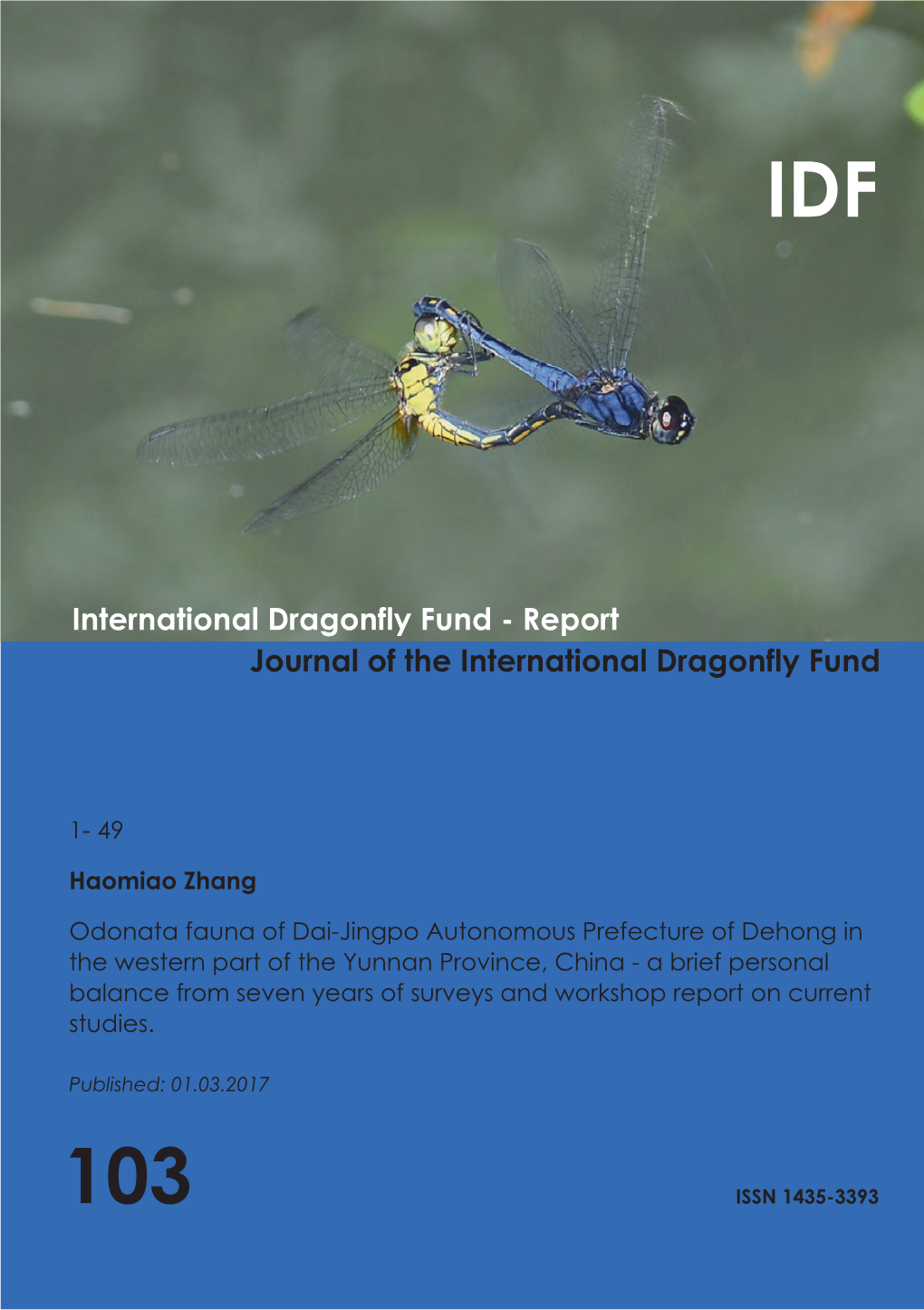 IDF-Report 103 | 1 Zhang Been Adequately Surveyed