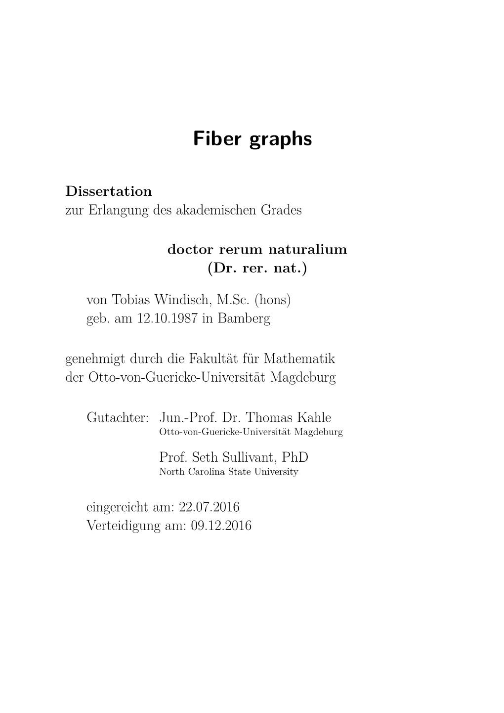 Fiber Graphs