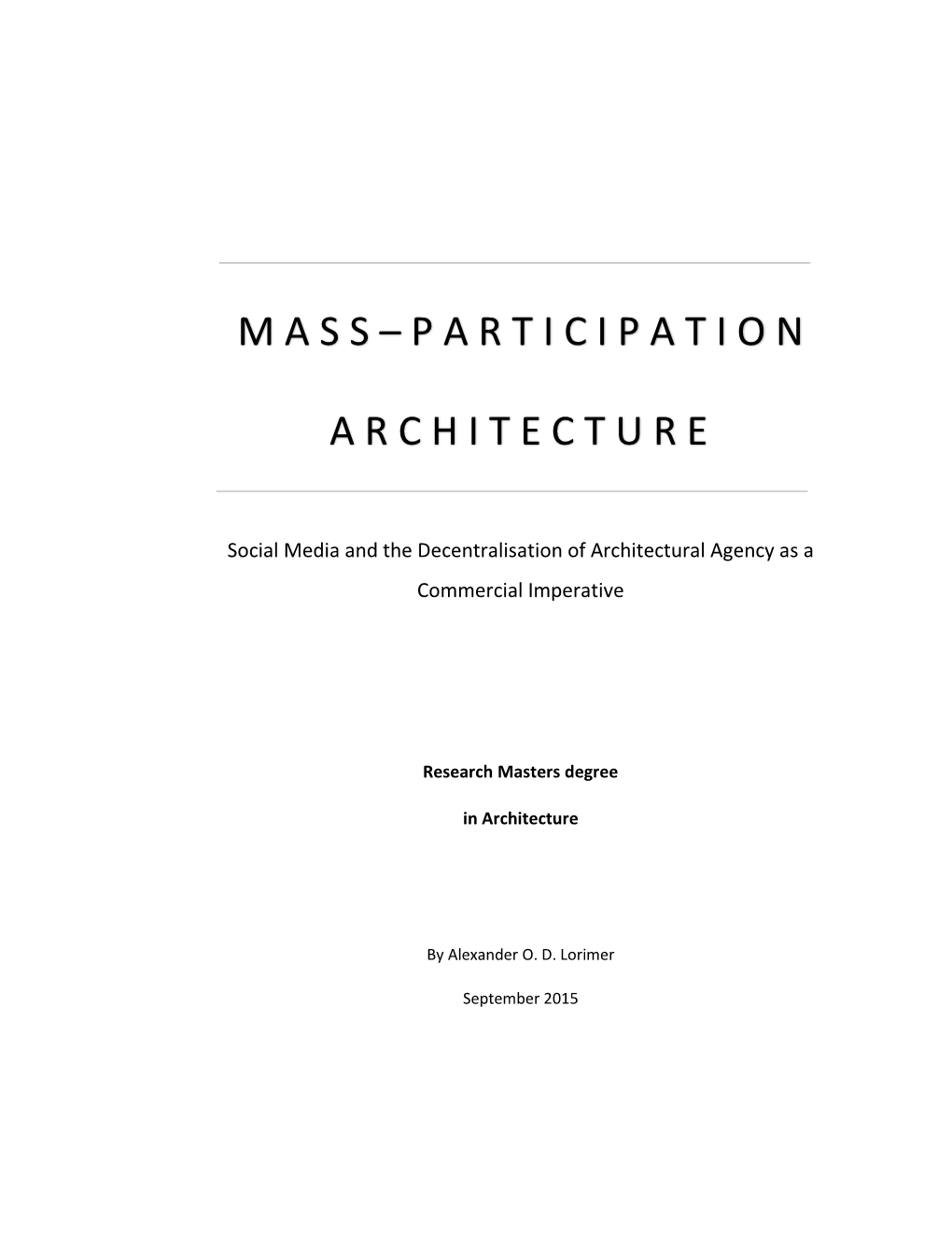 Participationarchitec Ture