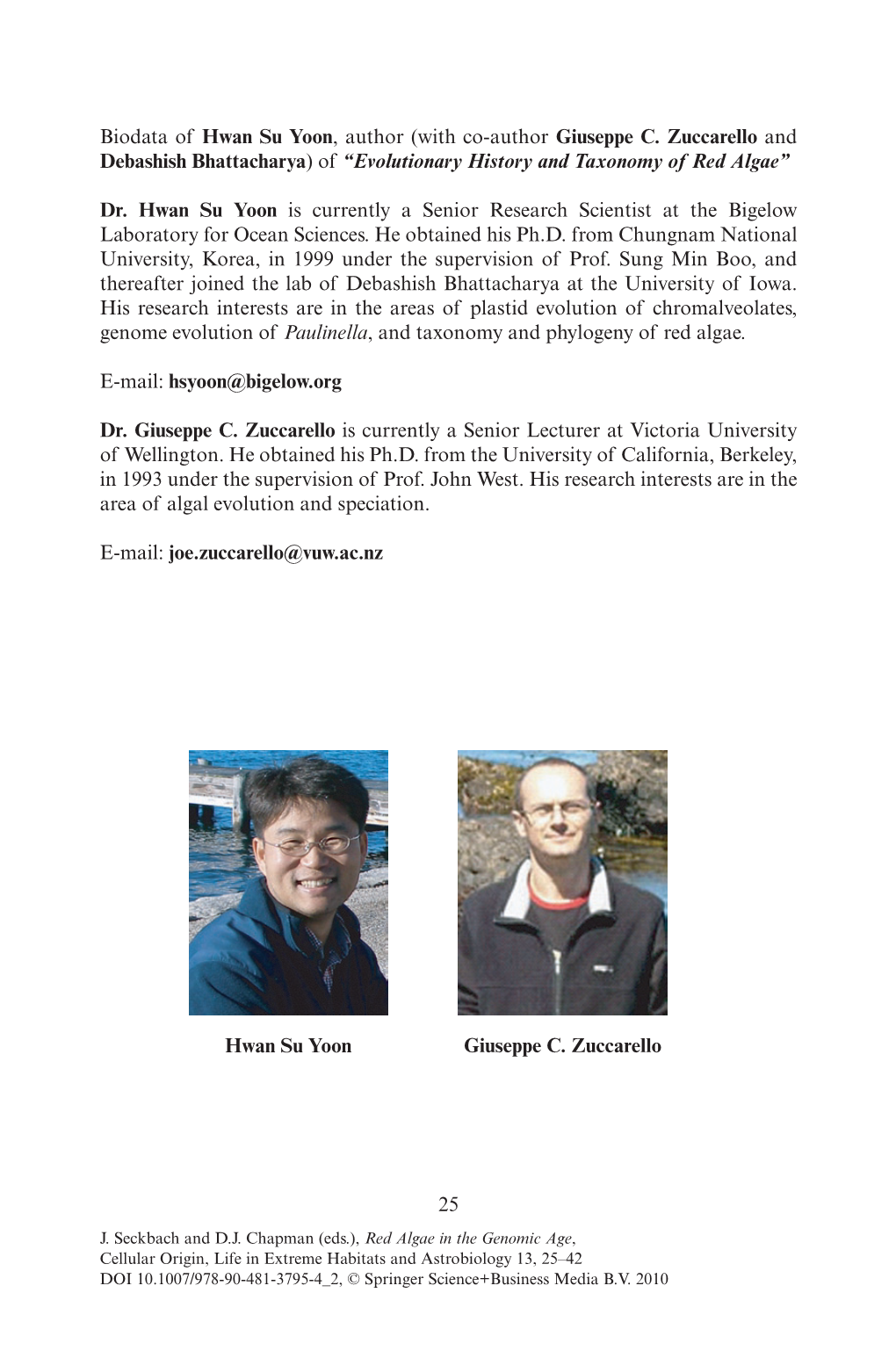 Biodata of Hwan Su Yoon, Author (With Co-Author Giuseppe C