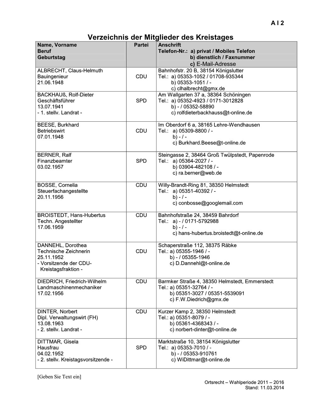 Entwicklung Der Wohnbevölkerung