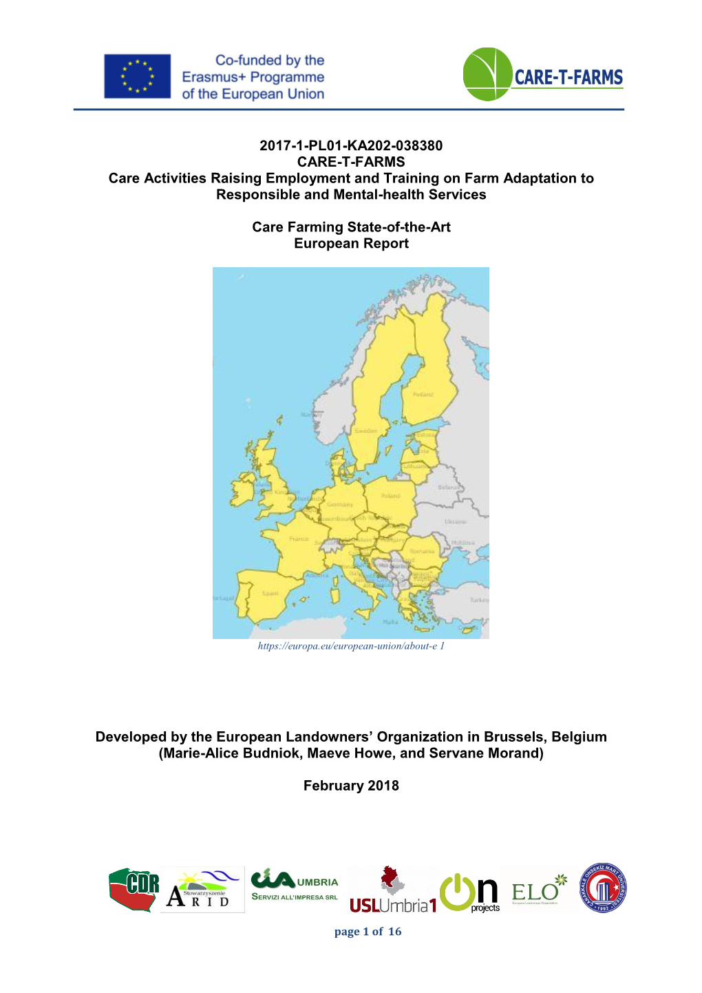 Care Farming State-Of-The-Art National Report