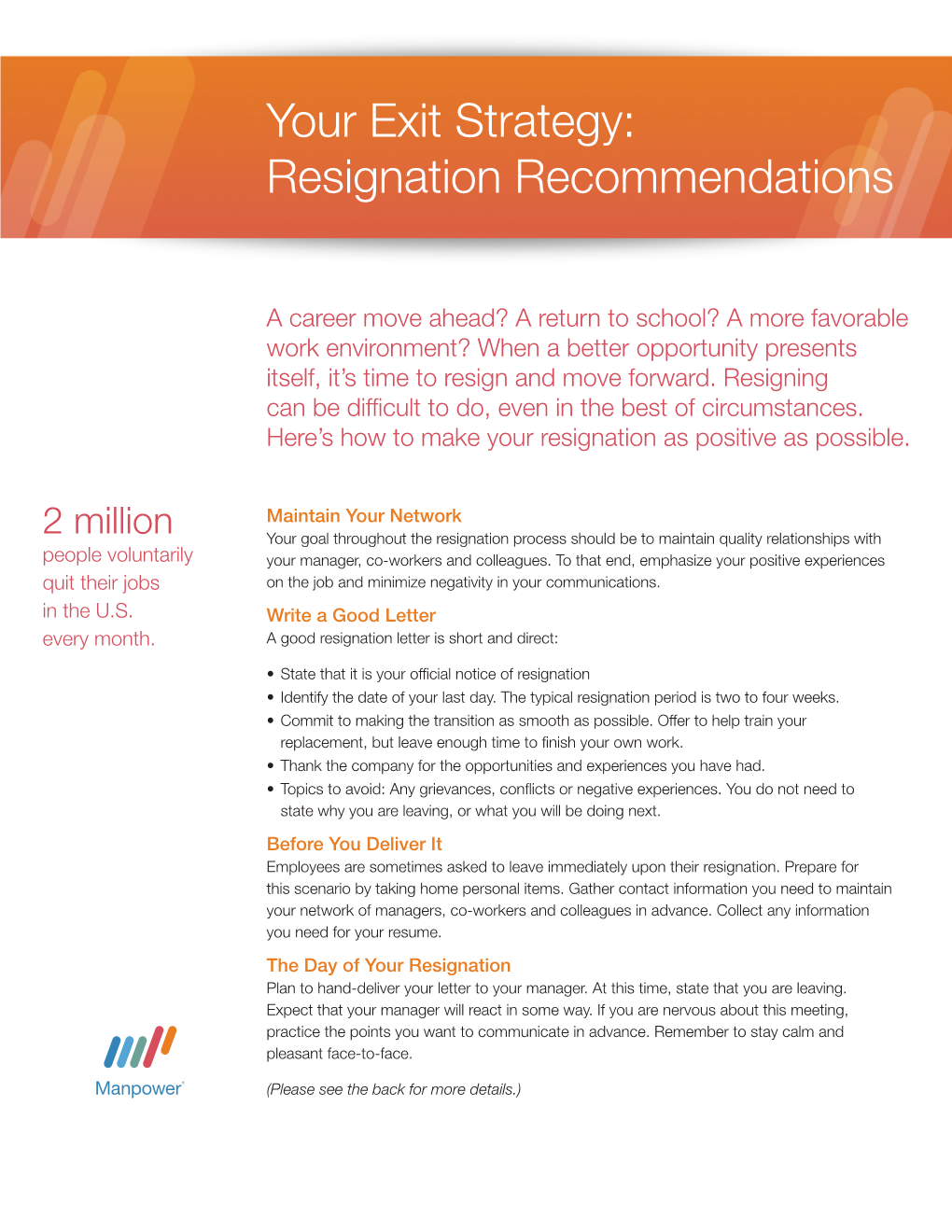 Your Exit Strategy: Resignation Recommendations