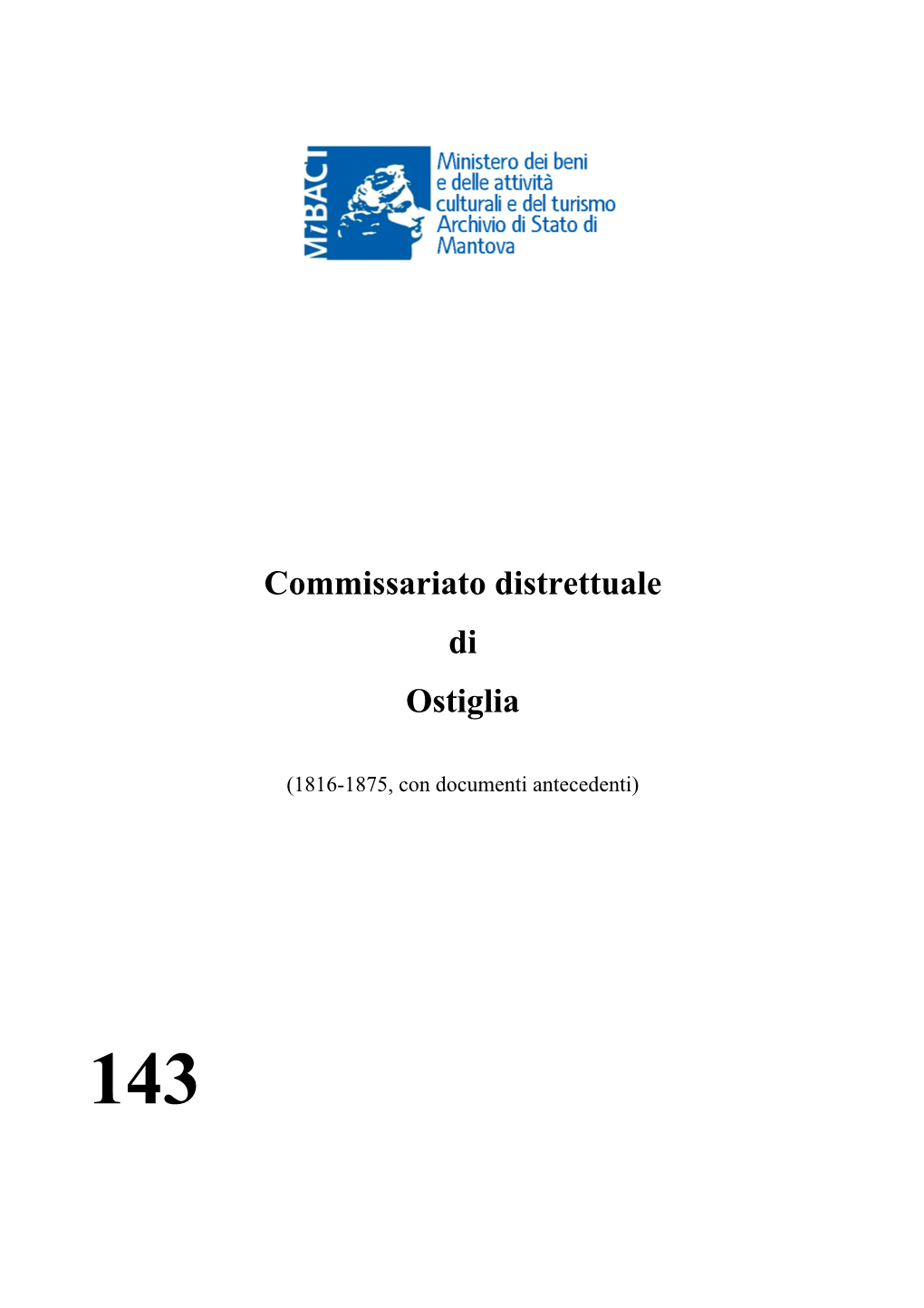 Commissariato Distrettuale Di Ostiglia