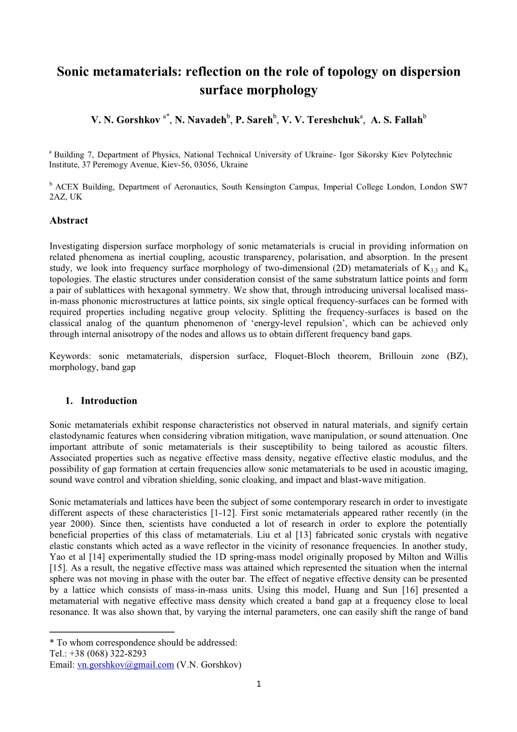 Sonic Metamaterials: Reflection on the Role of Topology on Dispersion Surface Morphology