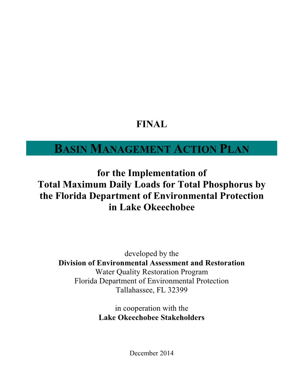 Basin Management Action Plan