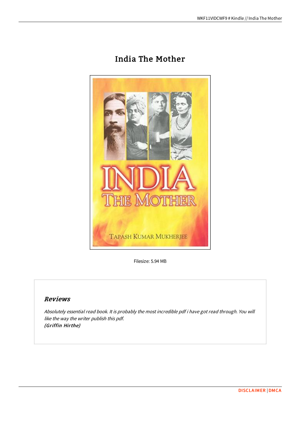 Read Book \ India the Mother FVHJFMVMMRNA