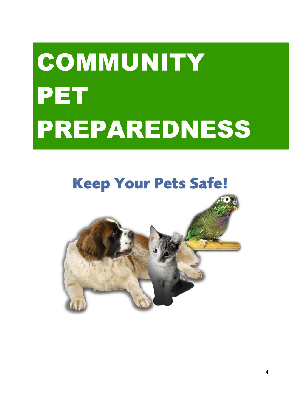 Community Pet Preparedness