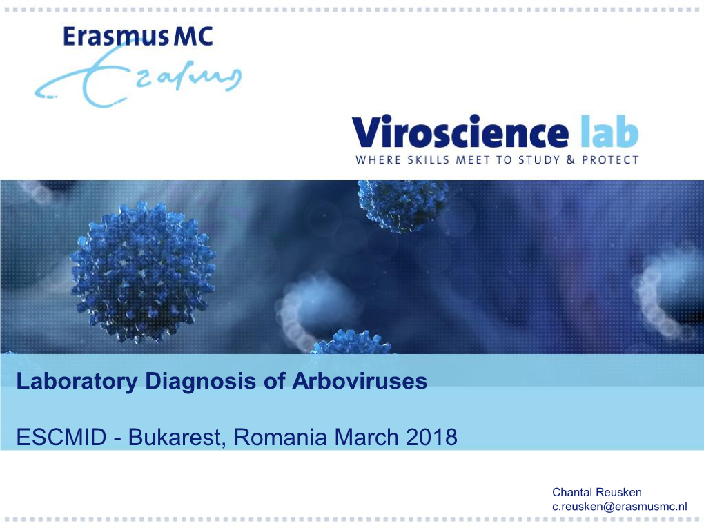 Laboratory Diagnosis of Arboviruses ESCMID