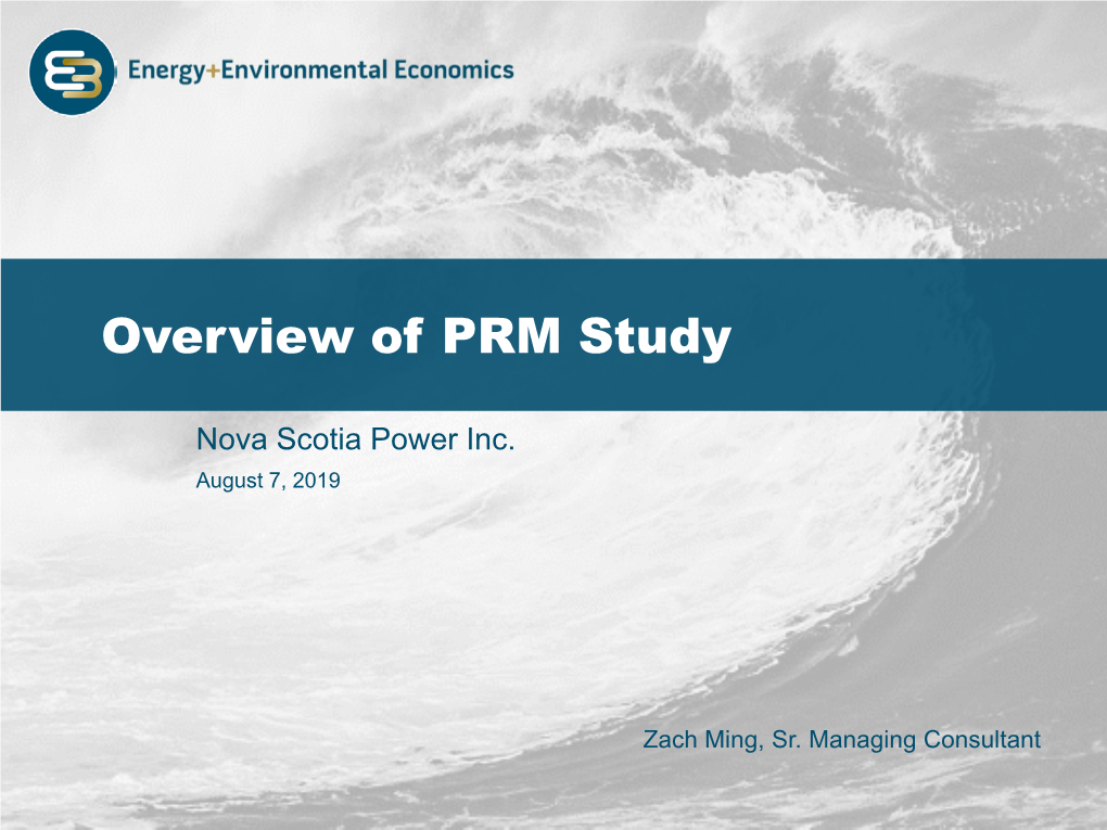 Overview of PRM Study