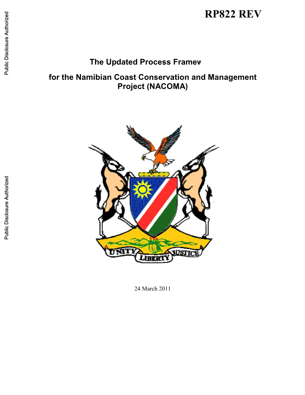 The Updated Process Framework for the Namibian Coast Conservation