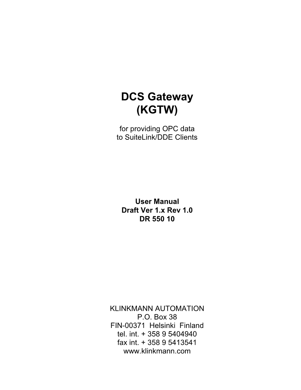 DCS Gateway (KGTW)