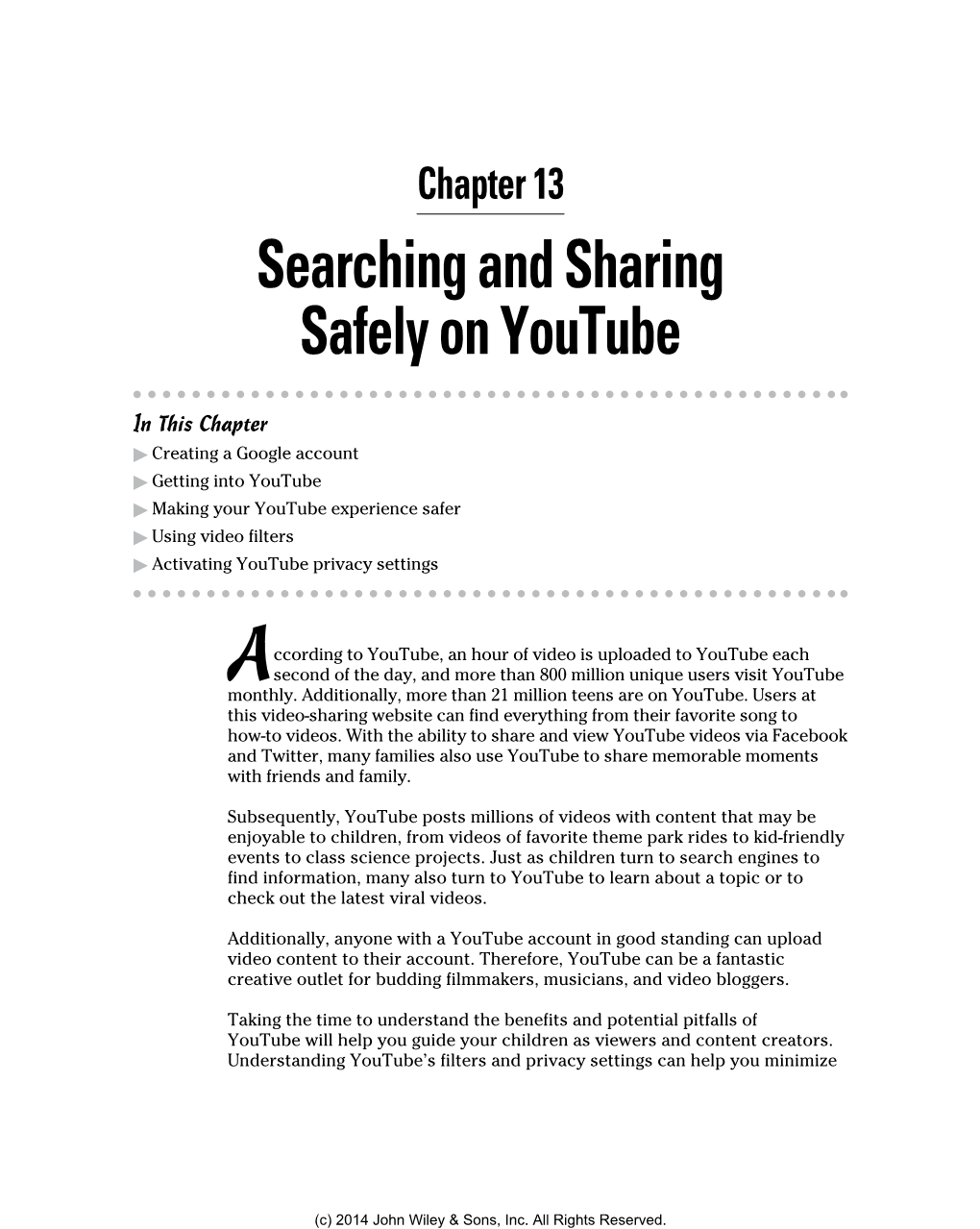 Searching and Sharing Safely on Youtube