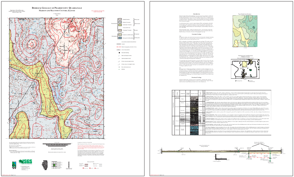 BEDROCK GEOLOGY of PRAIRIETOWN QUADRANGLE As A