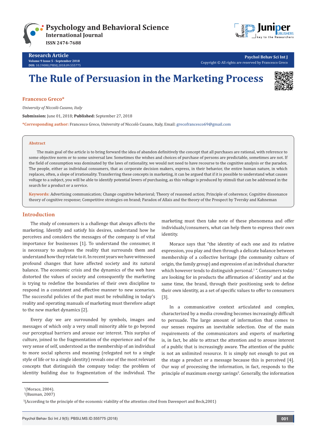 The Rule of Persuasion in the Marketing Process