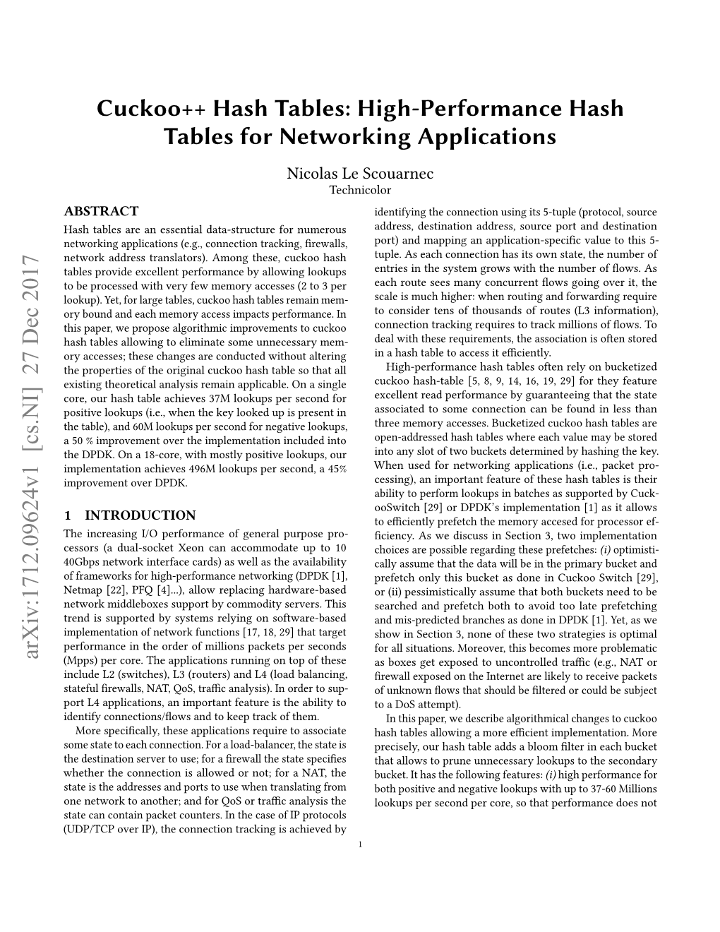 High-Performance Hash Tables for Networking Applications
