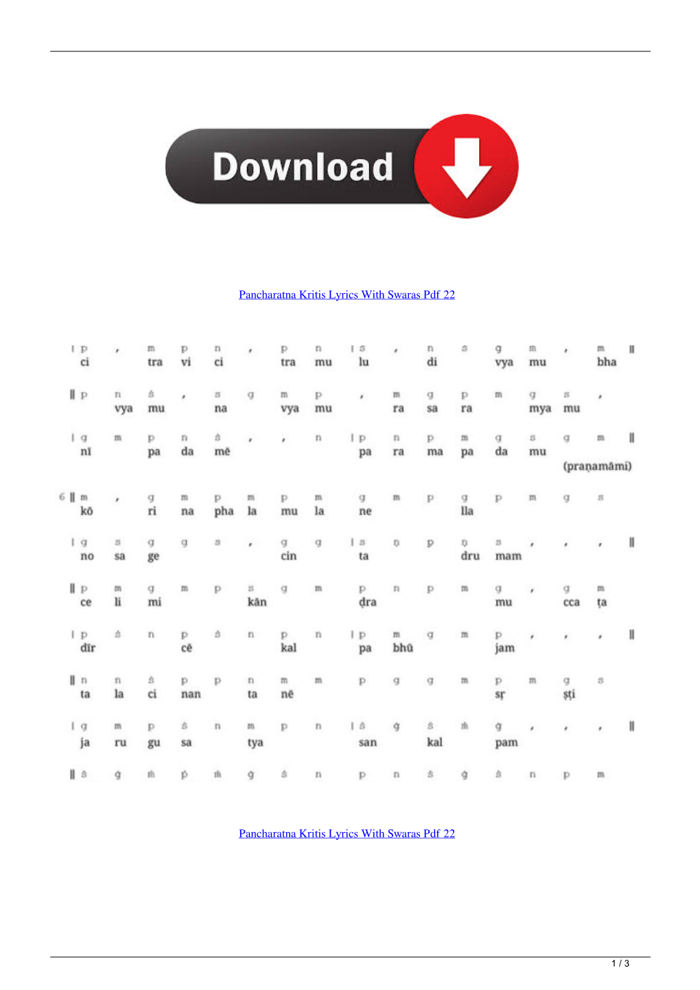 Pancharatna Kritis Lyrics with Swaras Pdf 22