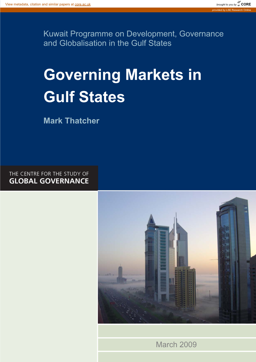 Governing Markets in Gulf States