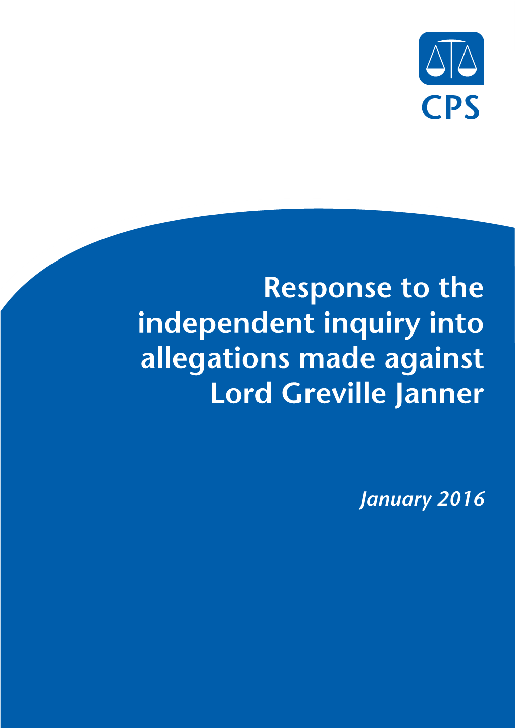 Response to the Independent Inquiry Into Allegations Made Against Lord Greville Janner