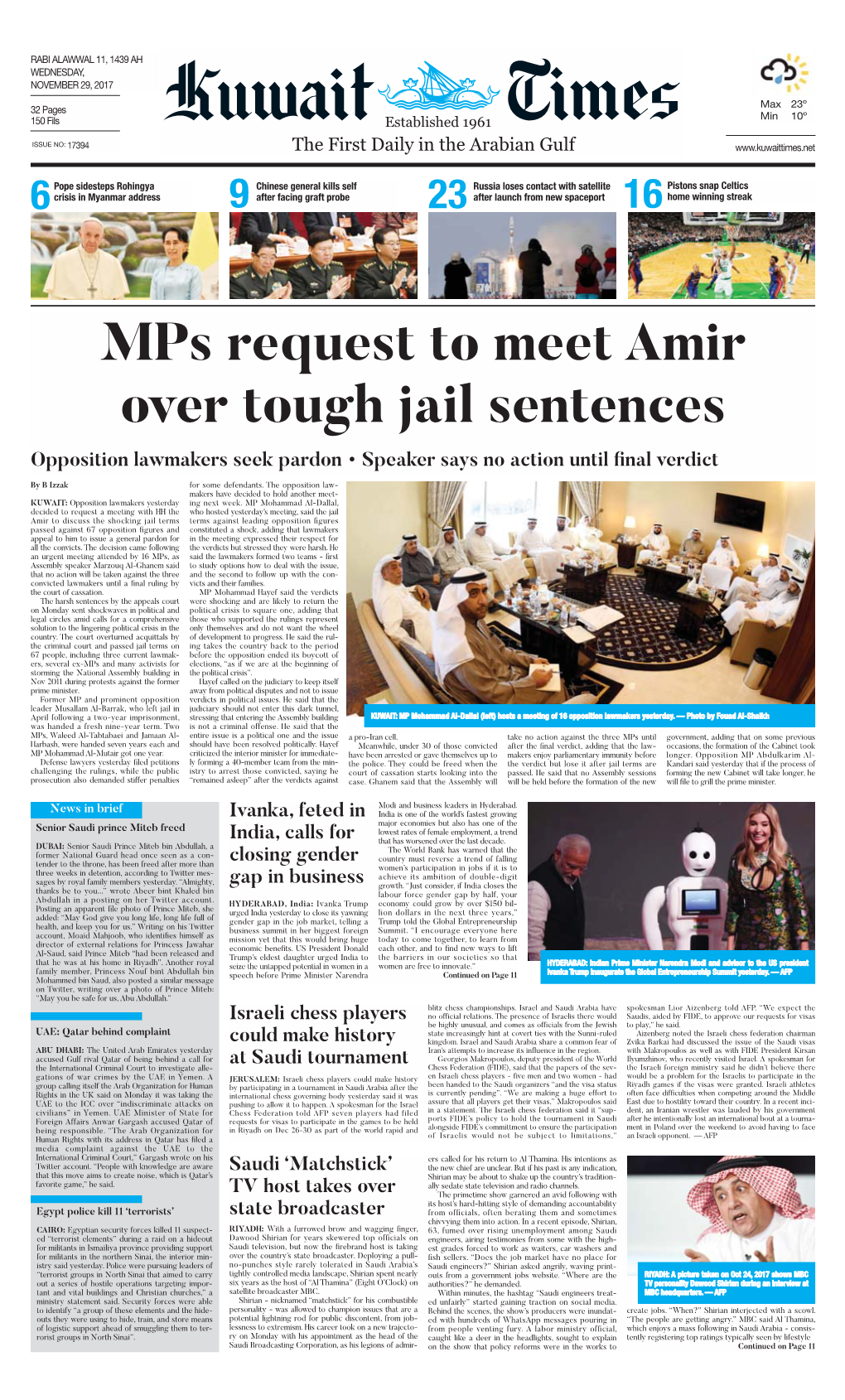 Kuwait Times 29-11-2017.Qxp Layout 1