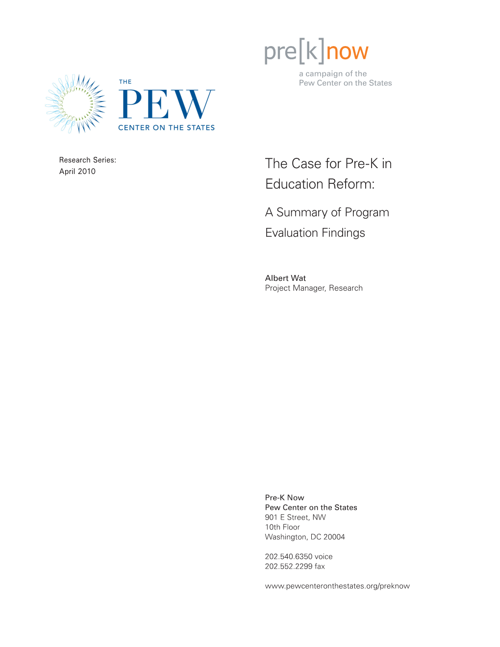 The Case for Pre-K in Education Reform