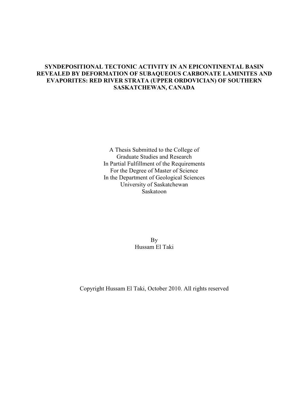 Syndepositional Tectonic Activity in an Epicontinental