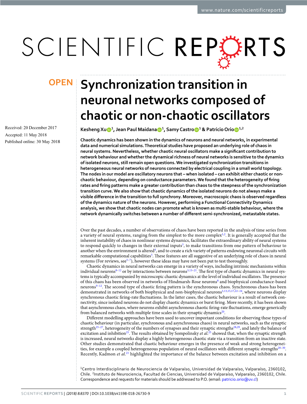 Synchronization Transition in Neuronal Networks Composed of Chaotic Or