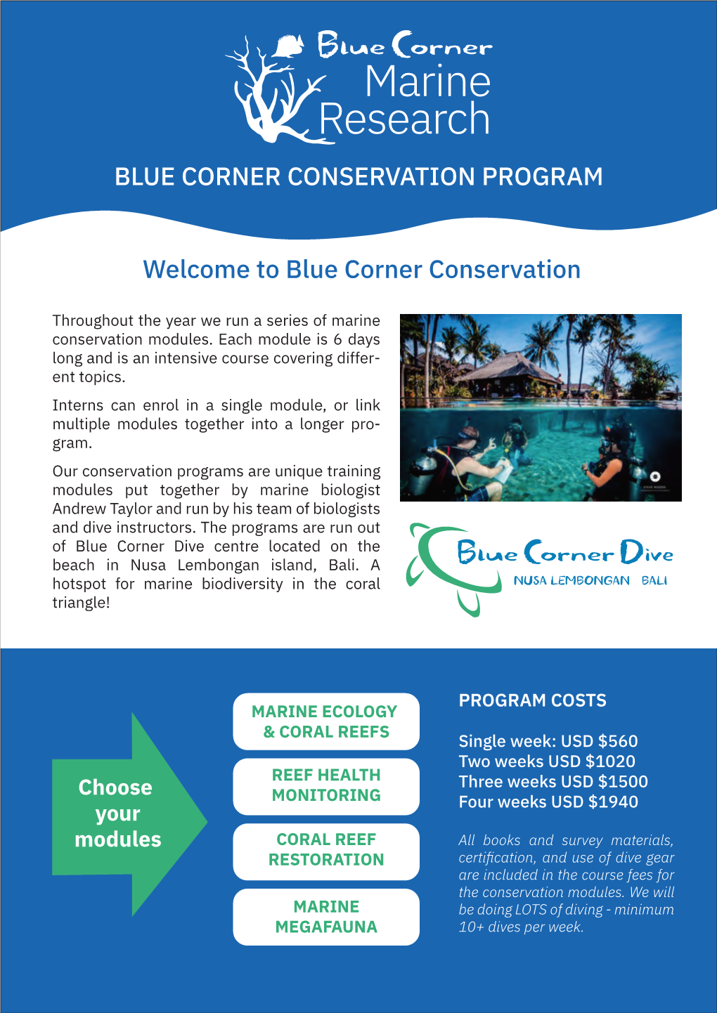 Blue Corner Conservation Program