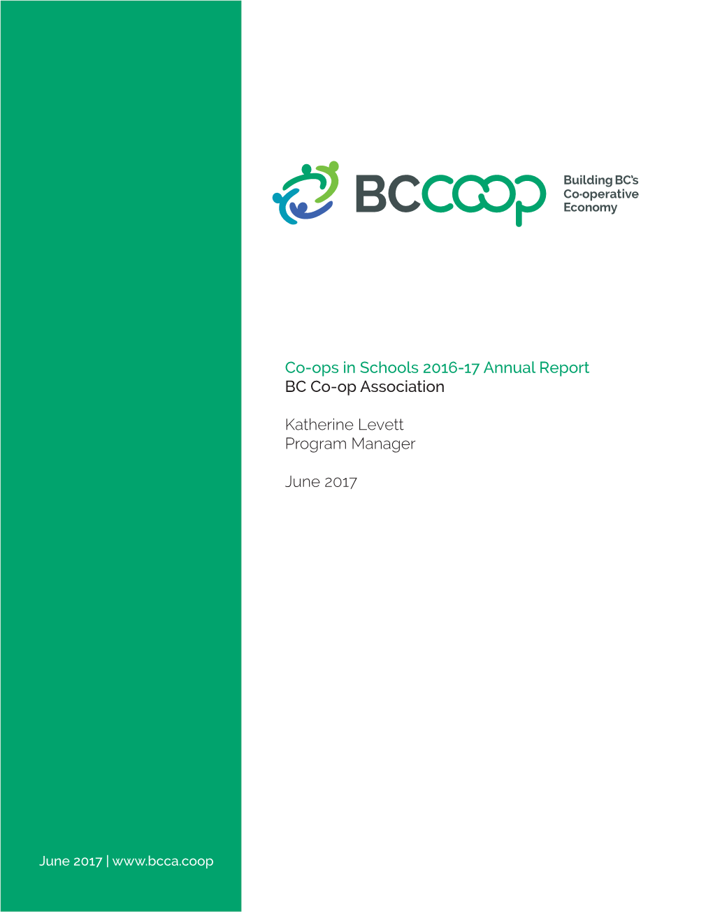 Co-Ops in Schools 2016-17 Annual Report BC Co-Op Association