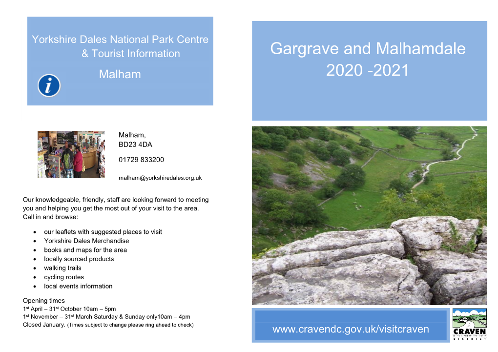 Gargrave and Malhamdale 2020 -2021