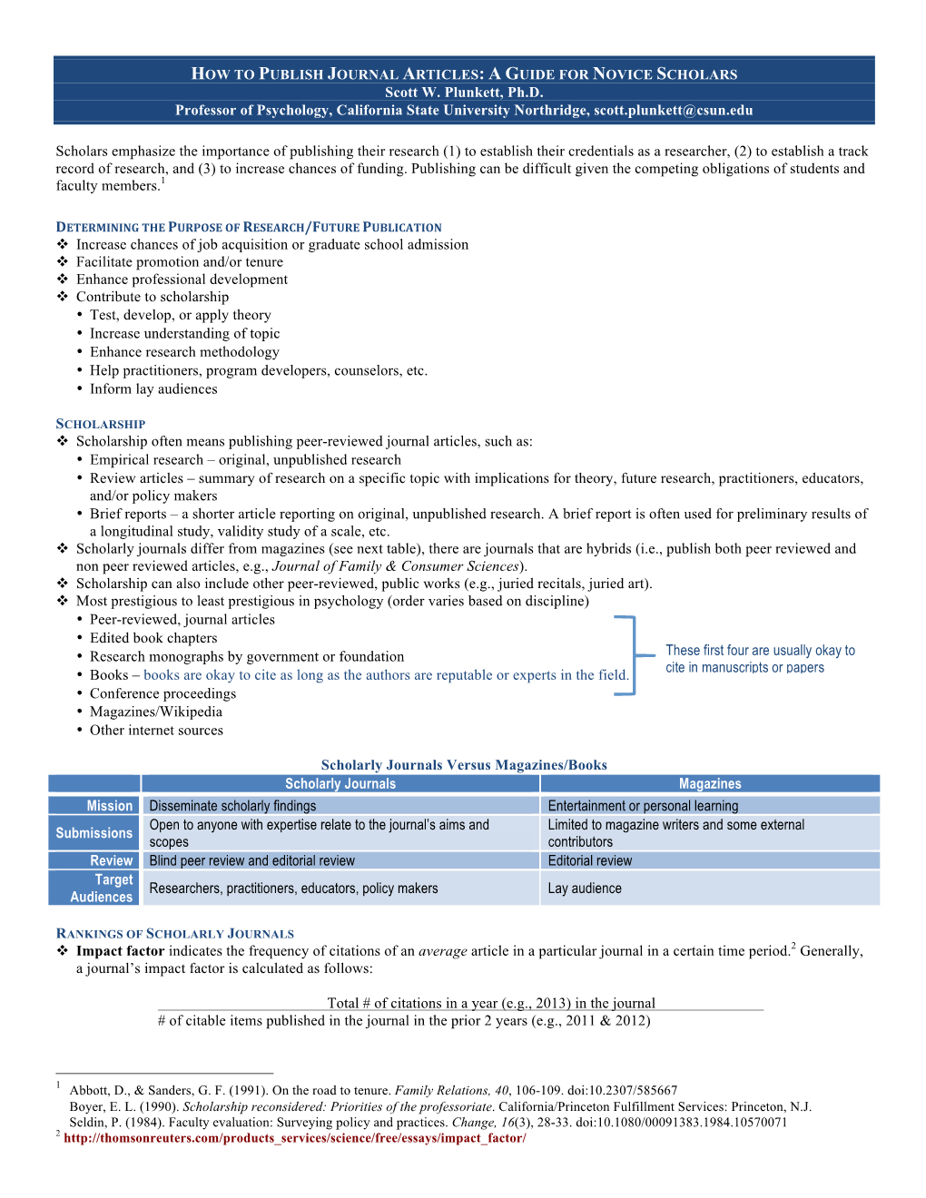 Publish a Scholarly Journal Article