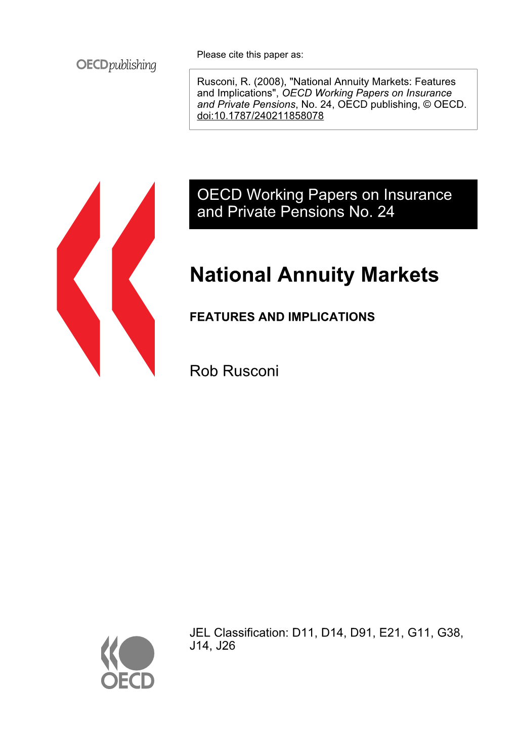 National Annuity Markets: Features and Implications