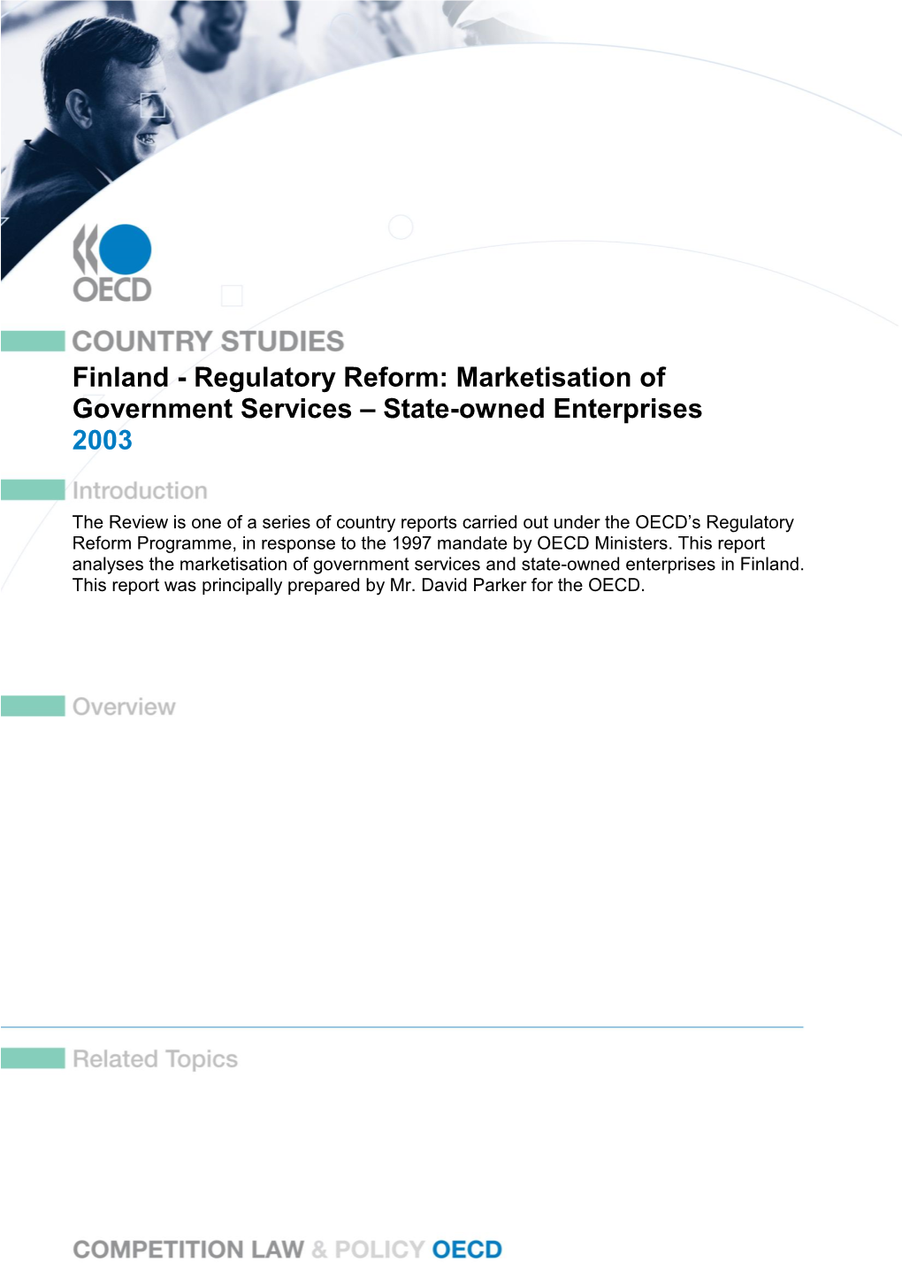 Finland - Regulatory Reform: Marketisation of Government Services – State-Owned Enterprises 2003