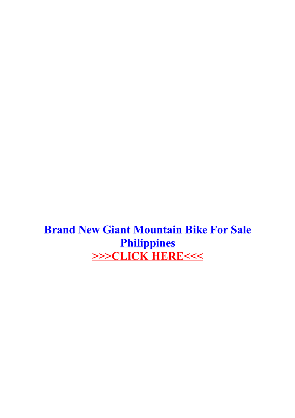 Brand New Giant Mountain Bike for Sale Philippines