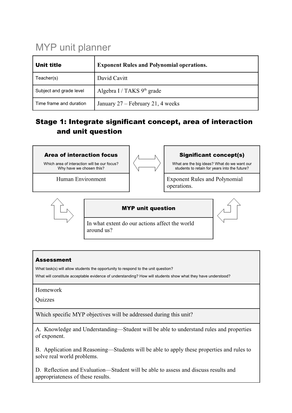 MYP Unit Planner s6