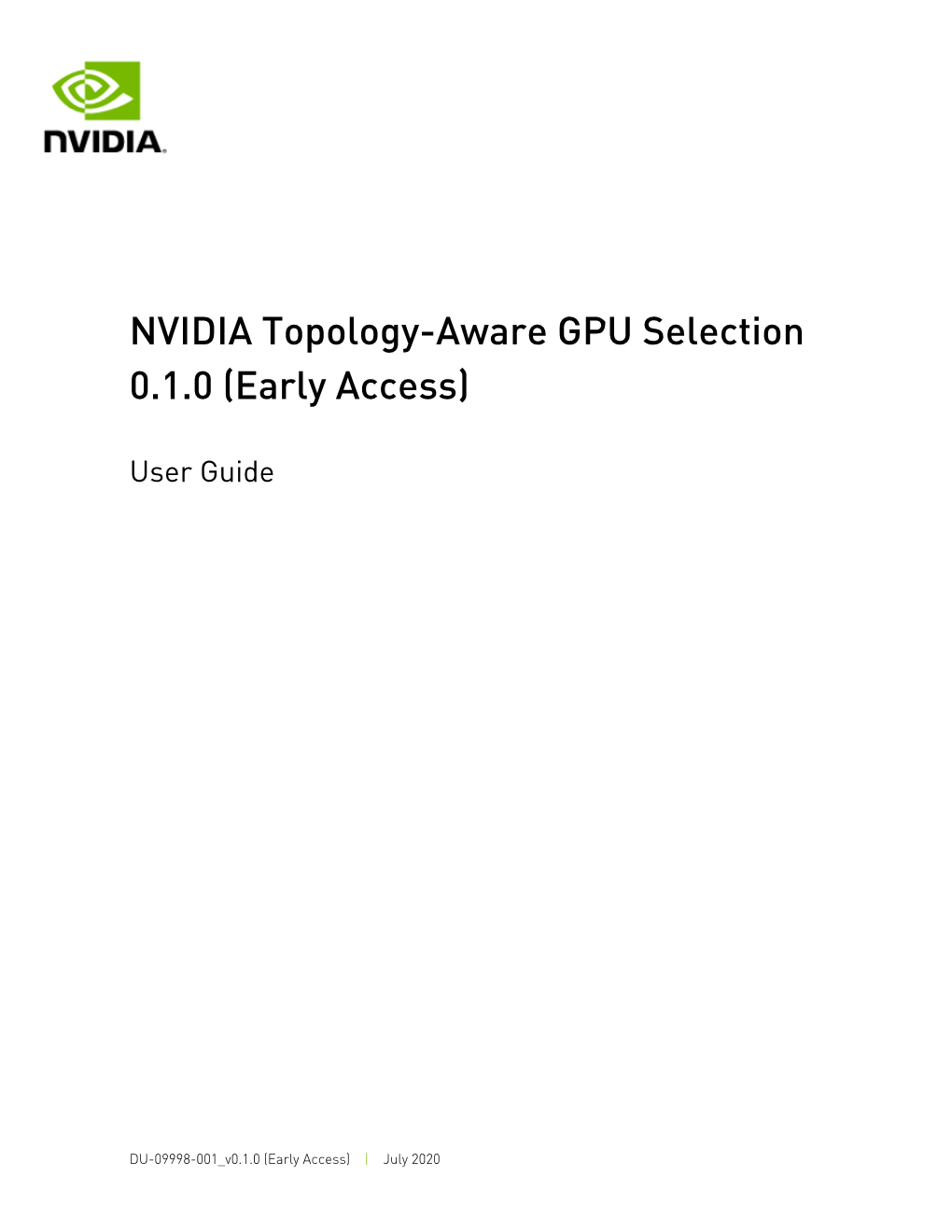 NVIDIA Topology-Aware GPU Selection 0.1.0 (Early Access)