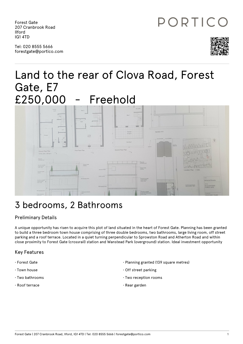 Land to the Rear of Clova Road, Forest Gate, E7 £250000