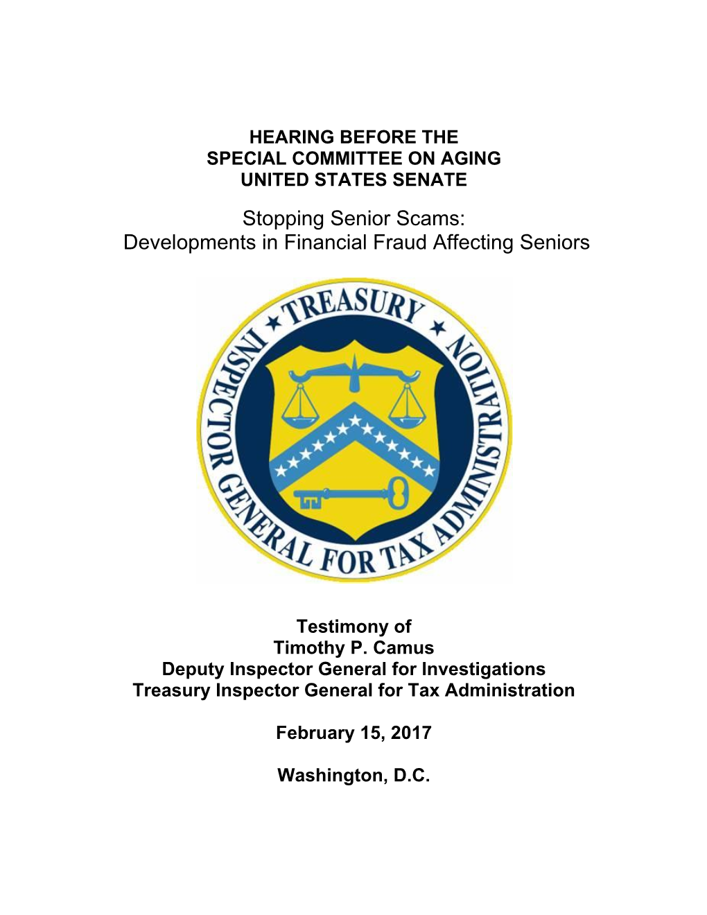 Stopping Senior Scams: Developments in Financial Fraud Affecting Seniors