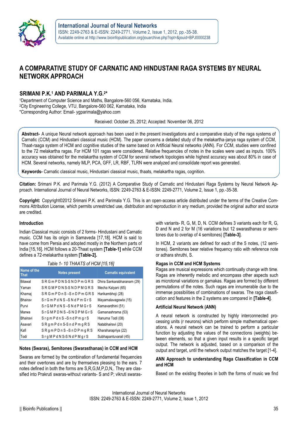 A Comparative Study of Carnatic and Hindustani Raga Systems by Neural Network Approach