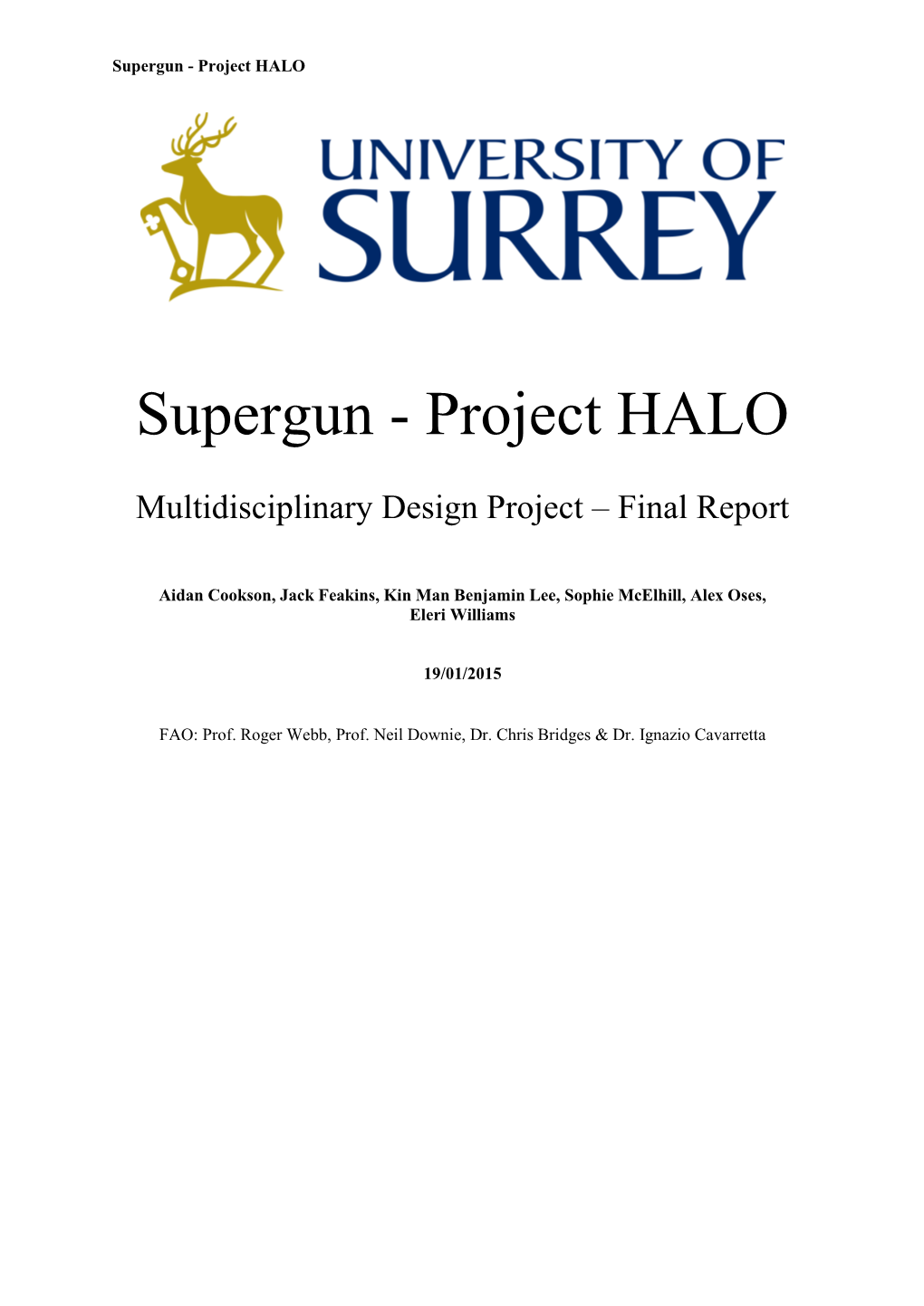 Supergun - Project HALO