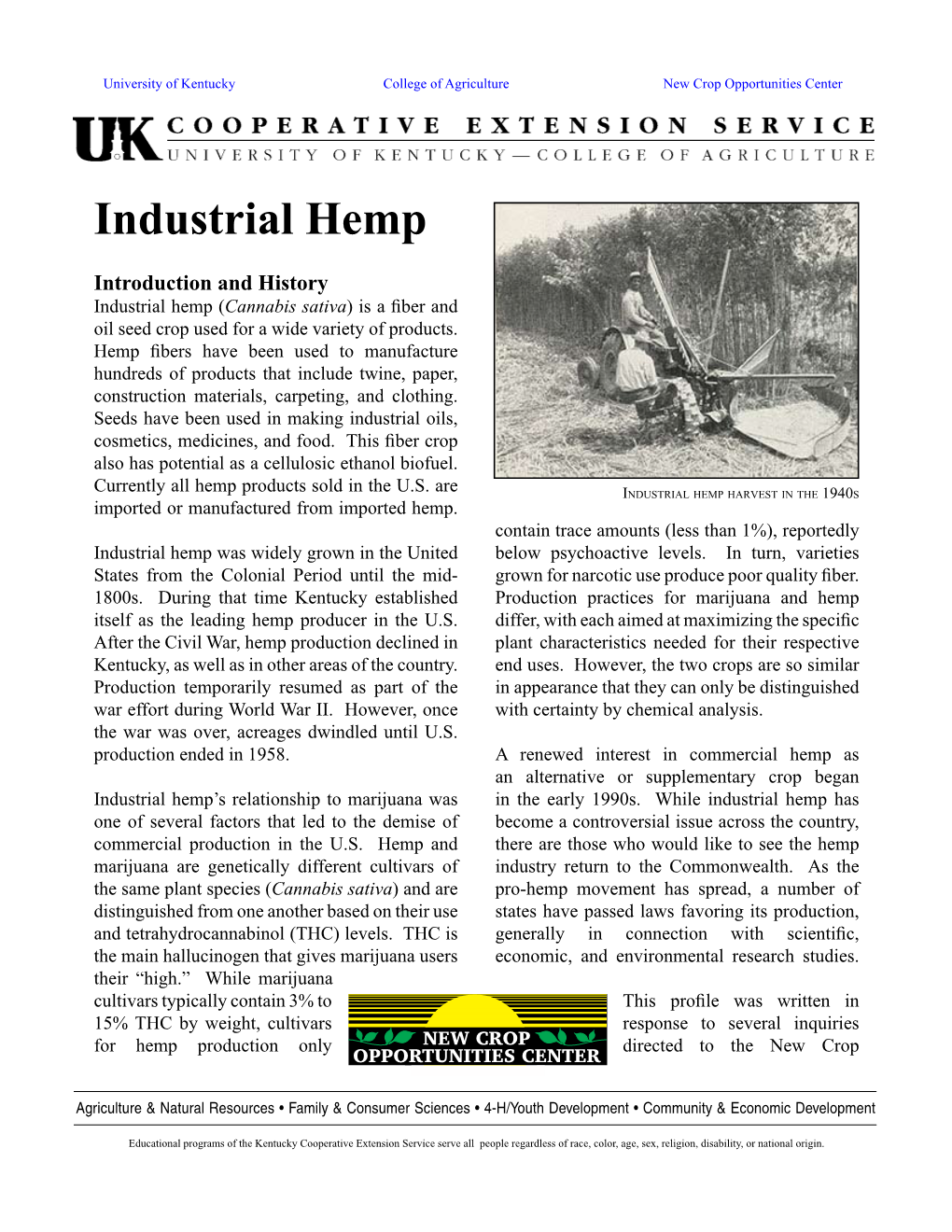 Industrial Hemp