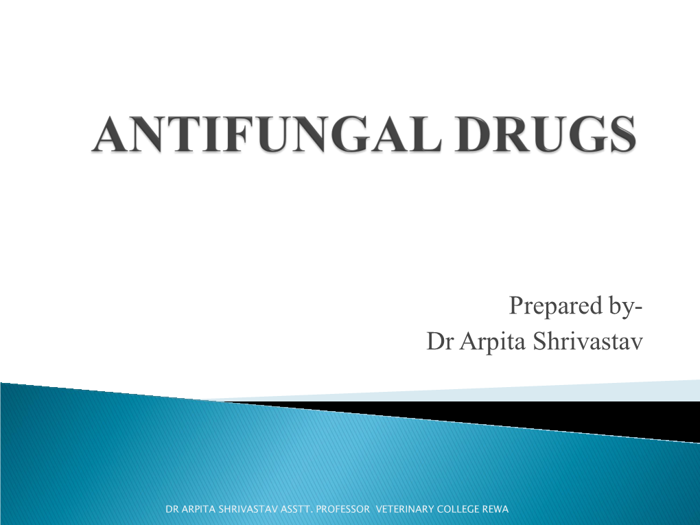 Antifungal Drugs Are Those Drugs Which Inhibit Or Retard Fungal Growth