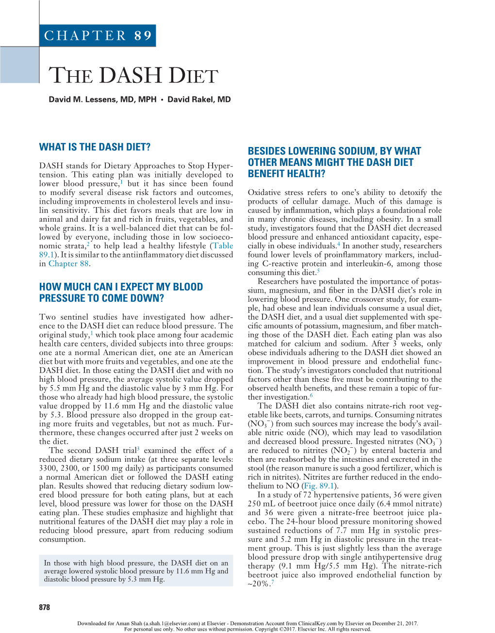 The DASH Diet David M