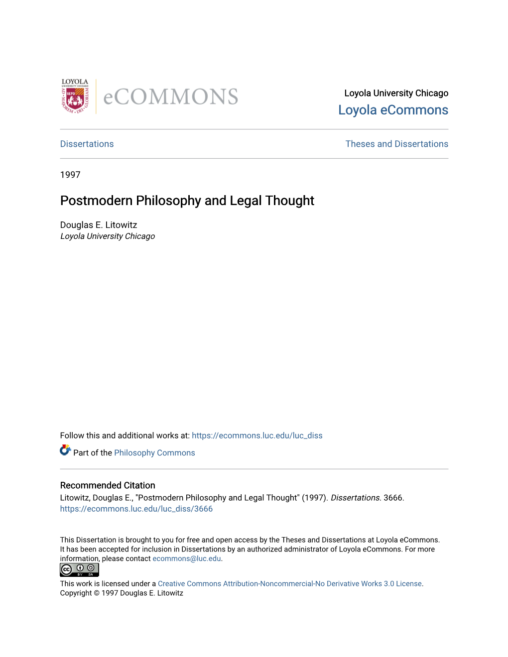 Postmodern Philosophy and Legal Thought