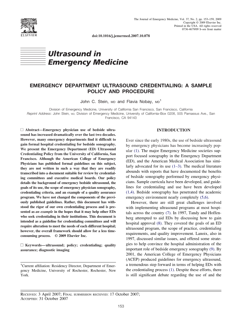 Ultrasound in Emergency Medicine