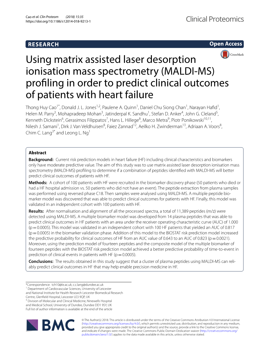 Using Matrix Assisted Laser Desorption Ionisation Mass Spectrometry