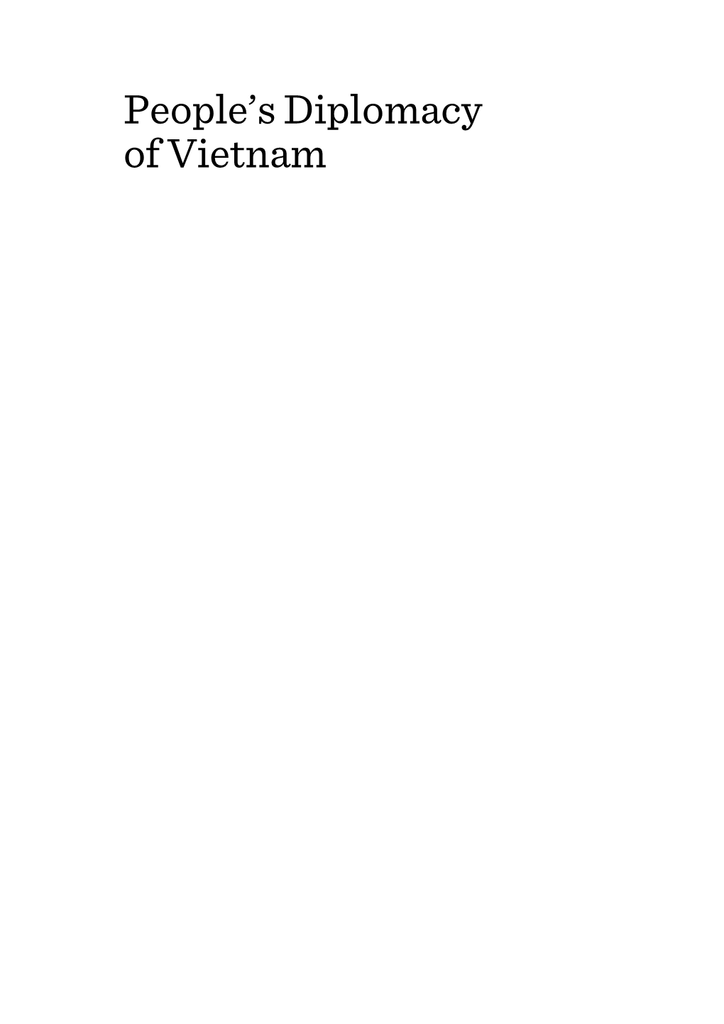 People's Diplomacy of Vietnam