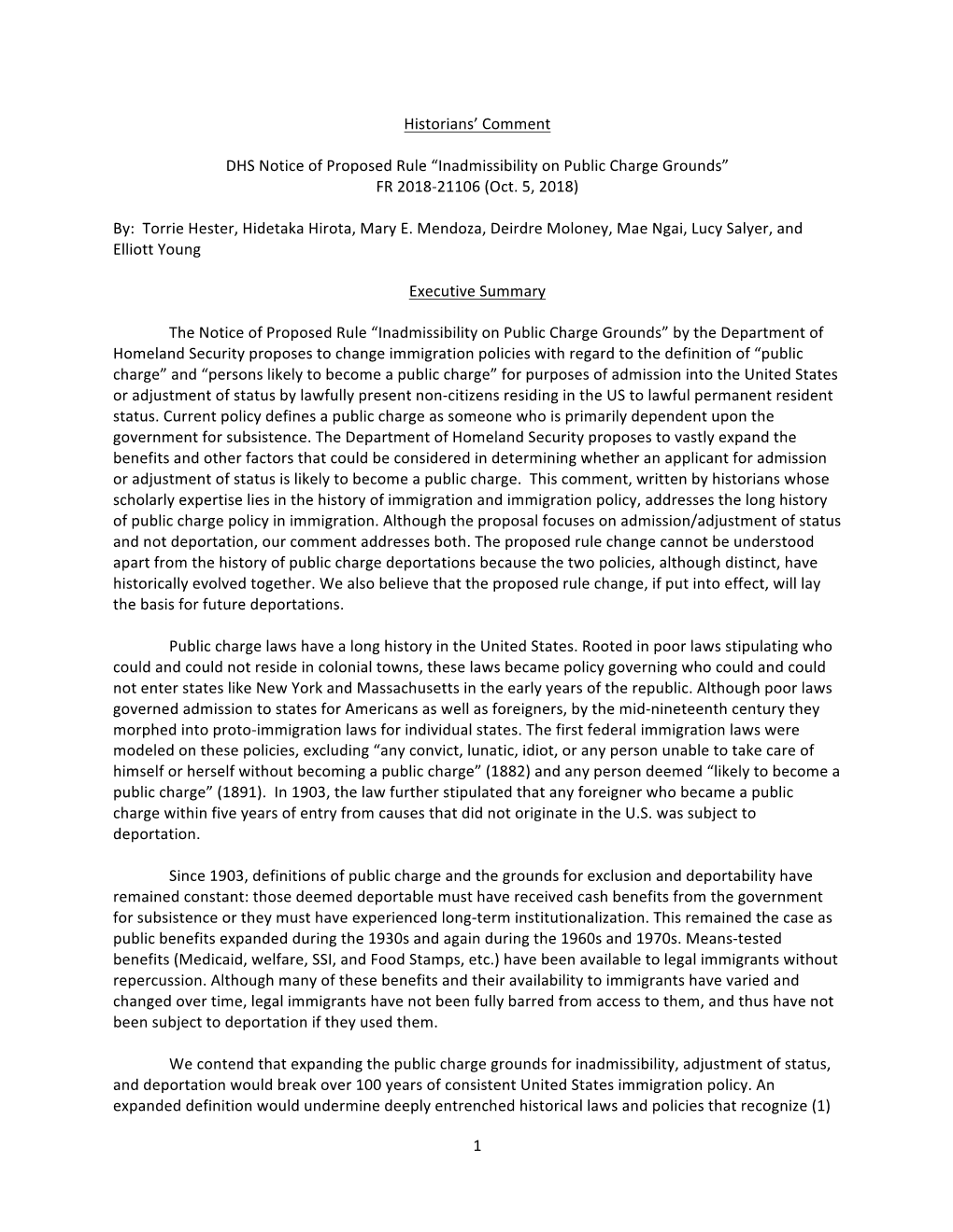 “Inadmissibility on Public Charge Grounds” FR 2018-21106 (Oct. 5, 2018)